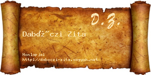 Dabóczi Zita névjegykártya