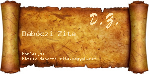 Dabóczi Zita névjegykártya